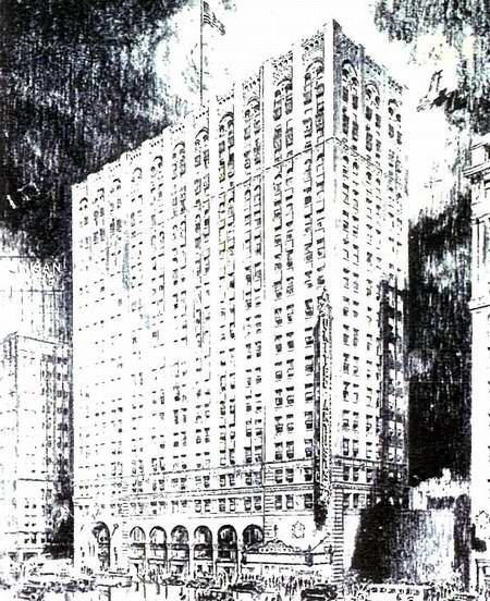 United Artists Theatre - Ua Detroit-Crane Office Drawing From John Lauter